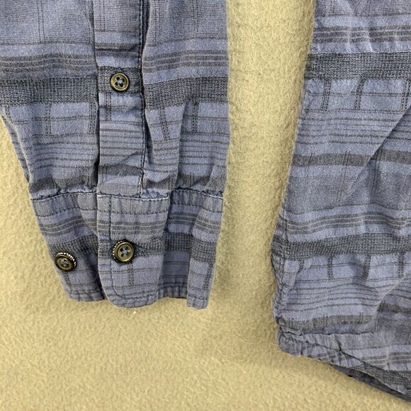 Vissla Button Shirt Mens Large Blue Long Sleeve Cotton - Picture 4 of 16